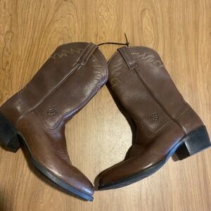Ariat Brown Leather Western Cowboy Boots Men's 10.5D Style 34626